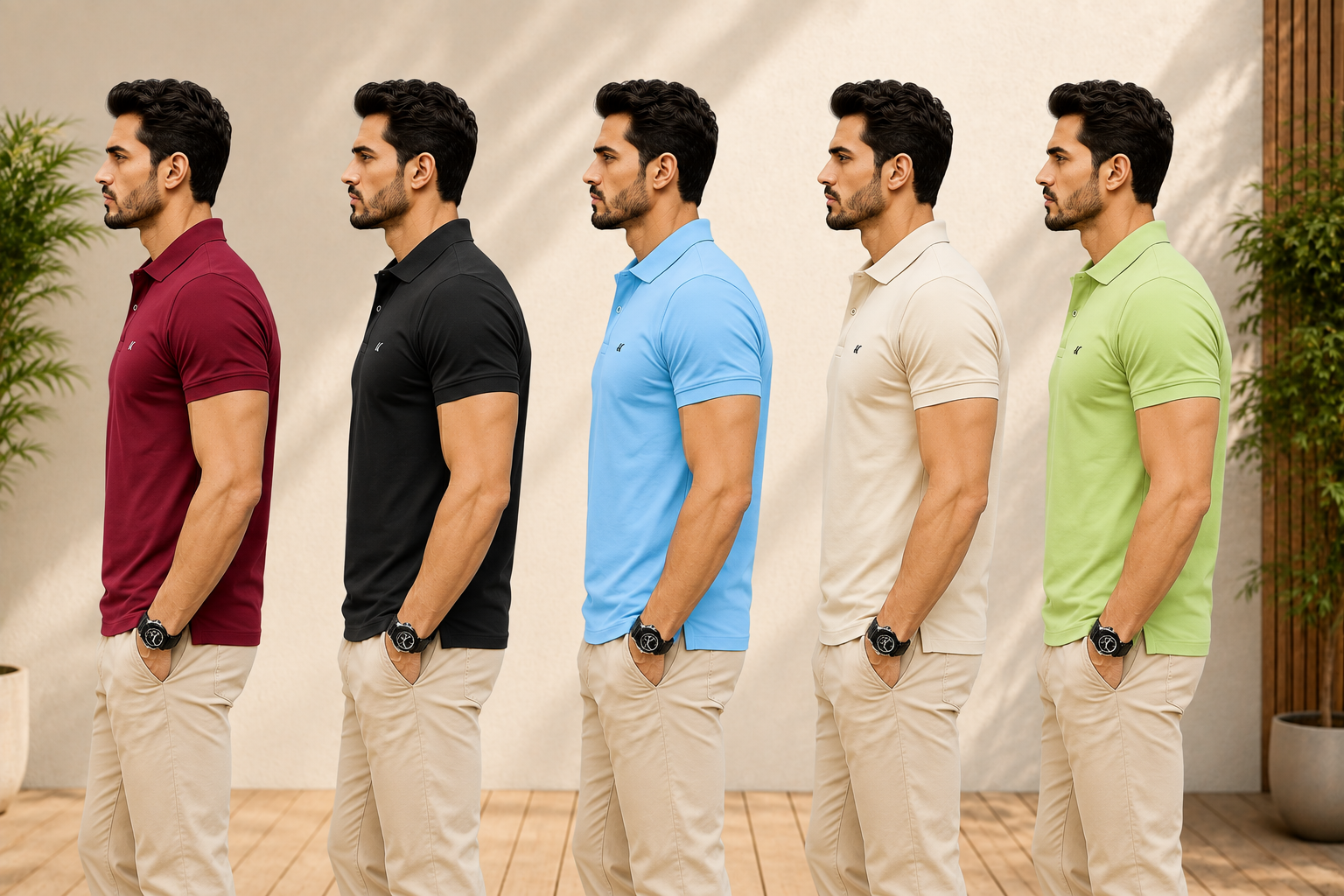 Men's Premium Cotton Blend Solid Collar Neck Polo T-Shirt | Slim Fit Half Sleeve Casual T-Shirts