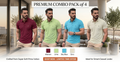 London Hyper Men's Premium Polo T-Shirt Combo Pack (Set of 4 - Maroon, Light Green, Sky Blue, Camel)