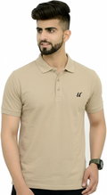 London Hyper Men's Premium Beige Slim Fit Polo T-Shirt | Classic Cotton Polo