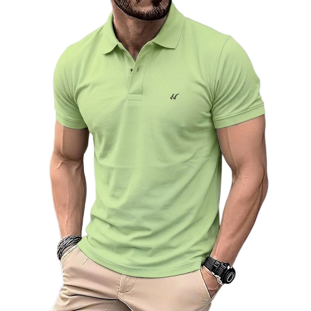 London Hyper Men's Premium Polo T-Shirt Combo Pack (Set of 4 - Maroon, Light Green, Sky Blue, Camel)