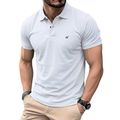 Classic White Polo Neck T-Shirt for Men - Comfortable & Trendy Casual Fit